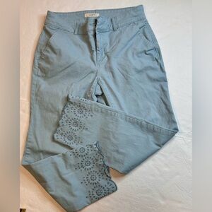 LOFT Light Blue Trousers Capris Pants Blue Size 4P